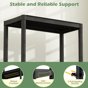 3-Tier Heavy-Duty Plastic Storage Shelves Freestanding Garage Shelving Unit view 8