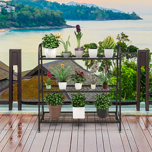 3-Tier Metal Plant Stand Shelf Display Rack for Plants Shoes Flower Pot view 2