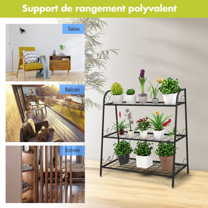 3-Tier Metal Plant Stand Shelf Display Rack for Plants Shoes Flower Pot view 8