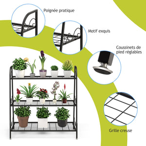 3-Tier Metal Plant Stand Shelf Display Rack for Plants Shoes Flower Pot view 9