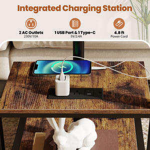 3-Tier Mobile Couch Side Table with Tiltable Tabletop-1 Piece view 7