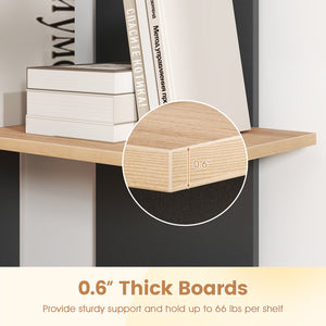 3 Tier Wooden Bookshelf with Anti-Tipping Kit-Oak view 7