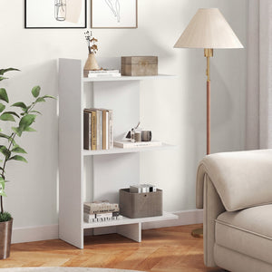 3 Tier Wooden Bookshelf with Anti-Tipping Kit-White view 2