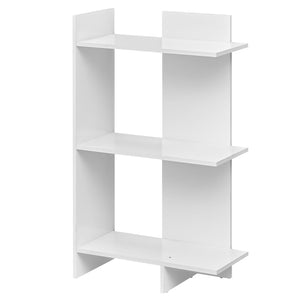 3 Tier Wooden Bookshelf with Anti-Tipping Kit-White view 4