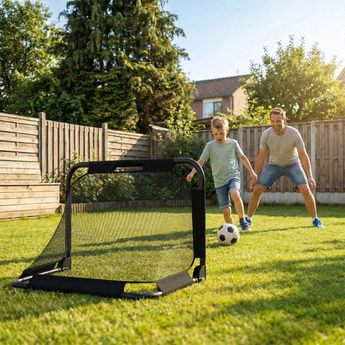 3 x 2 FT Portable Pop-up Football Training Equipment with Net view 2