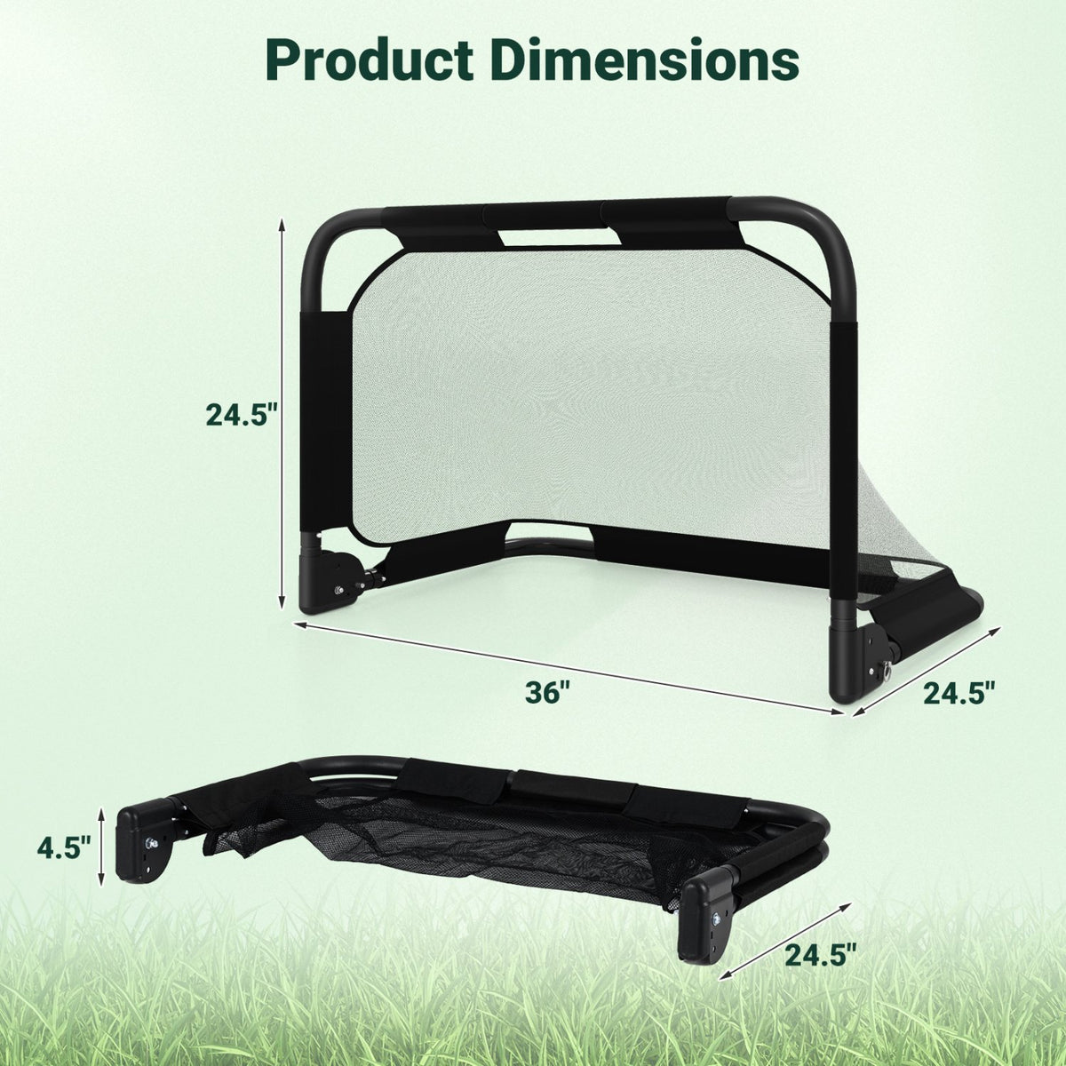 3 x 2 FT Portable Pop-up Football Training Equipment with Net view 5