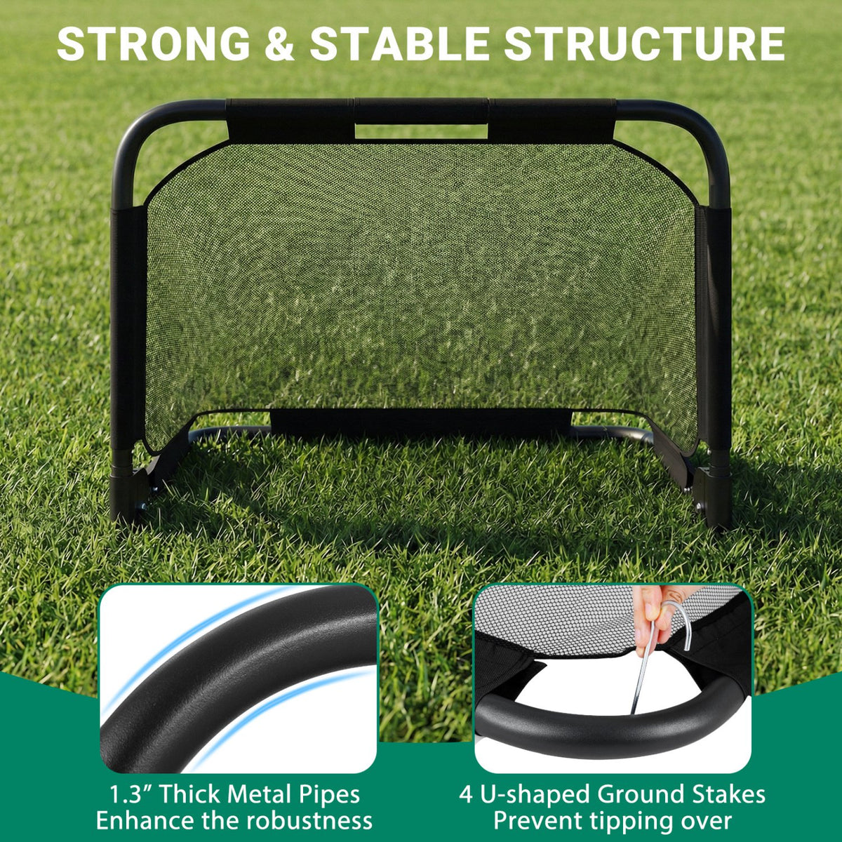 3 x 2 FT Portable Pop-up Football Training Equipment with Net view 8