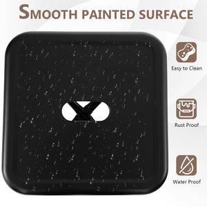 30 Inch Bar Stools Set of 4 with Square Seat and Handling Hole-Black view 9