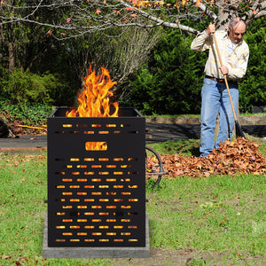 30 Inches Ultra Thick Burn Barrel with Venting Patterns and 4 Cross Braces view 2