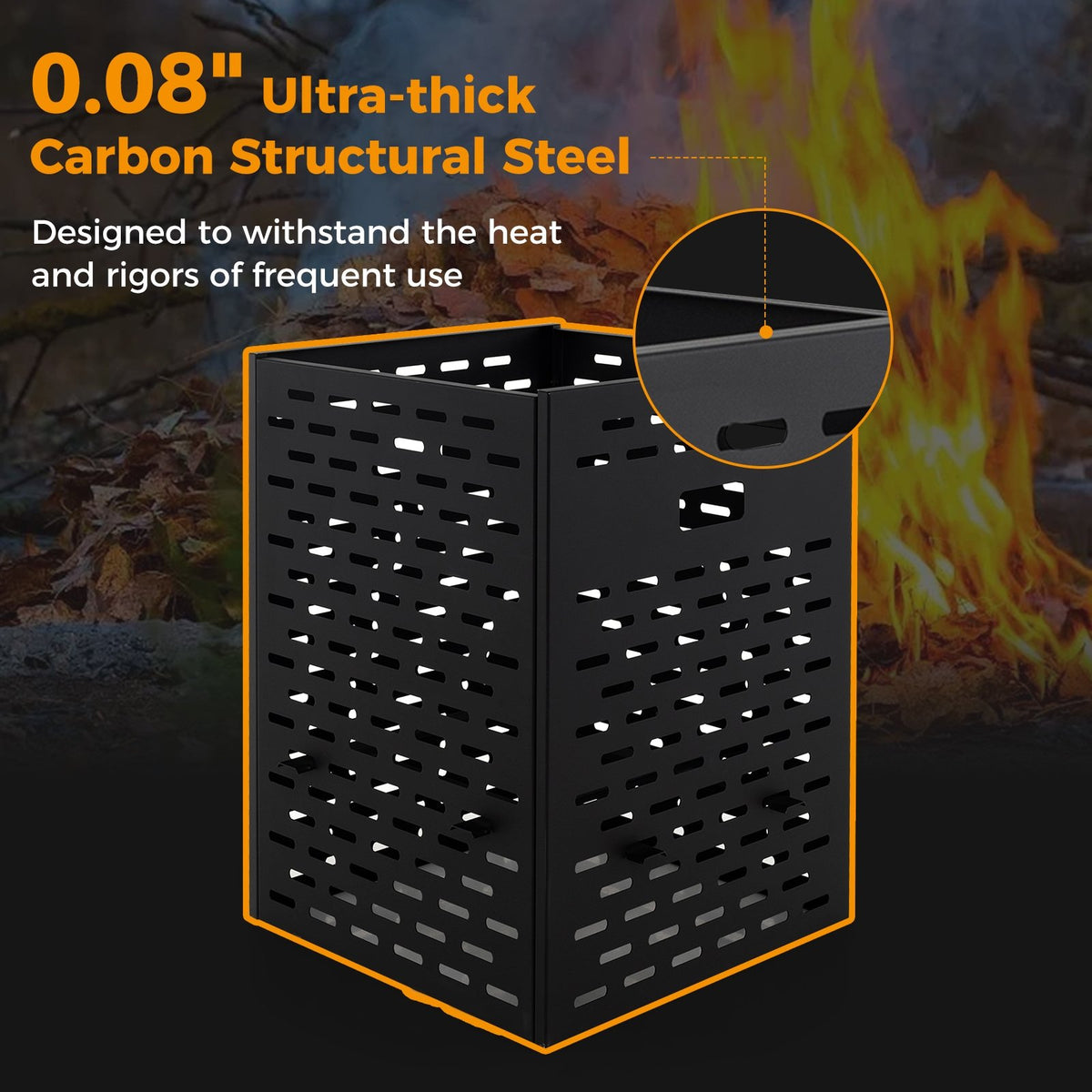30 Inches Ultra Thick Burn Barrel with Venting Patterns and 4 Cross Braces view 8