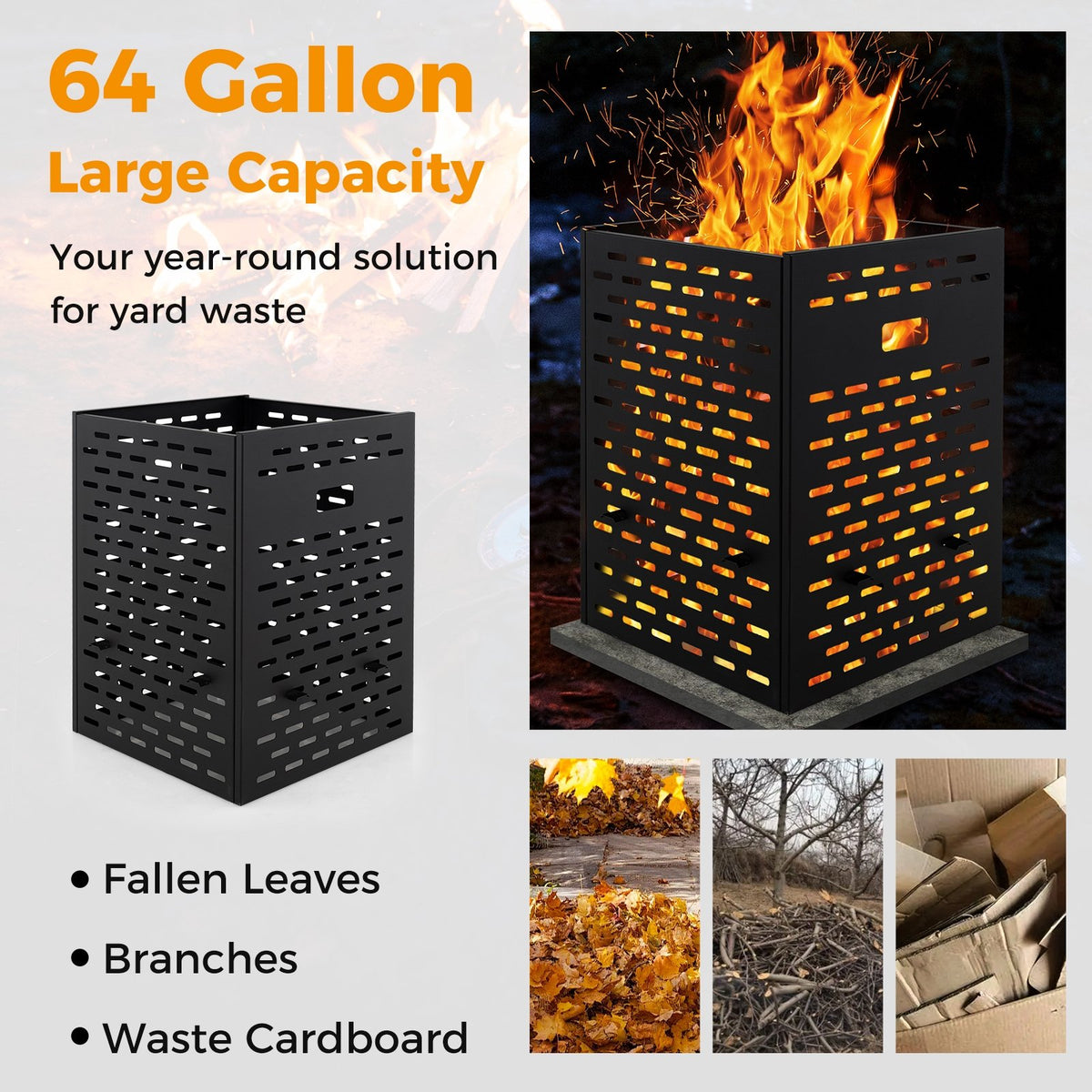 30 Inches Ultra Thick Burn Barrel with Venting Patterns and 4 Cross Braces view 9