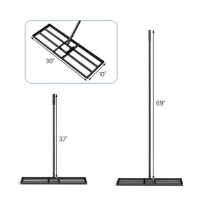 30 x 10 Inch Heavy Duty Lawn Level Tool with 69 Inch Handle-Black view 5