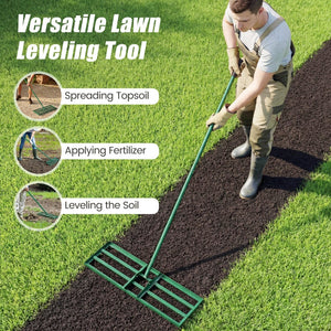 30 x 10 Inch Heavy Duty Lawn Level Tool with 69 Inch Handle-Green view 7