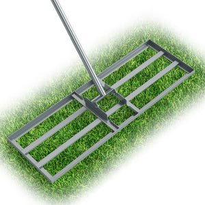 30 x 10 Inch Heavy Duty Lawn Level Tool with 69 Inch Handle-Silver