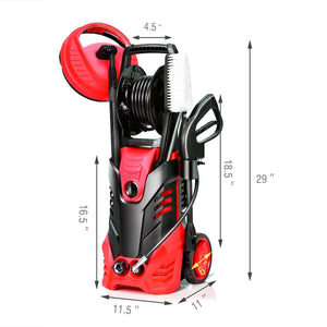 3000 PSI Electric High Pressure Washer With Patio Cleaner-Red view 4