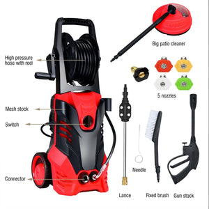 3000 PSI Electric High Pressure Washer With Patio Cleaner-Red view 8
