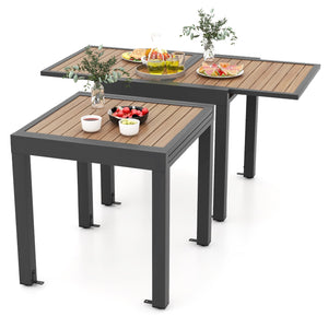 31.5-63 Inches Extendable Patio Table for 4-6 People-Natural view 4