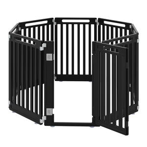 31.5 inches Height Indoor Outdoor Dog Playpen with 8 Panels-Black view 4