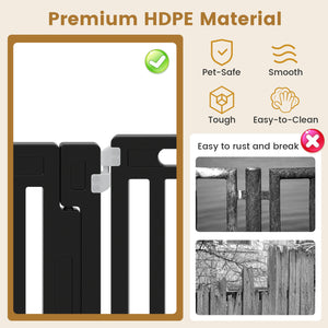 31.5 inches Height Indoor Outdoor Dog Playpen with 8 Panels-Black view 6
