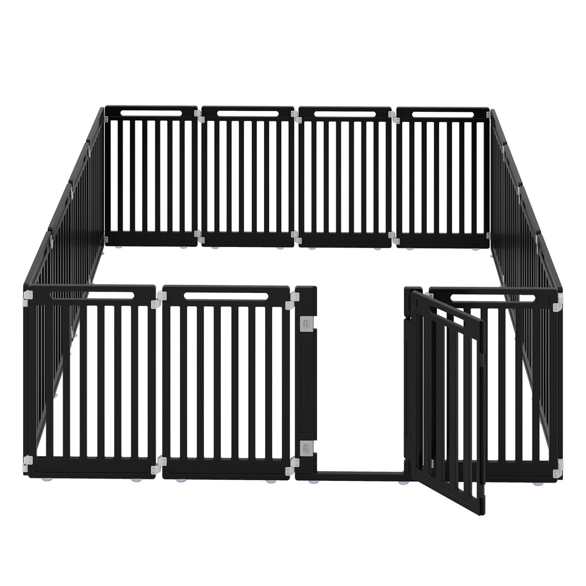 31.5 inches Height Indoor Outdoor Dog Playpen with 16 Panels-Black