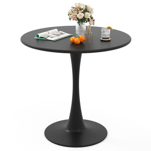 31.5 Inch Round Dining Table with Anti-Slip PP Ring-Black view 4