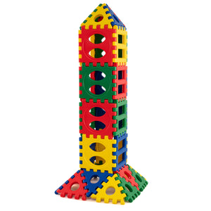 32-Piece Oversized Waffle Block Set with 10 Ocean Balls Easy-to-Use Grid Building Toys view 7