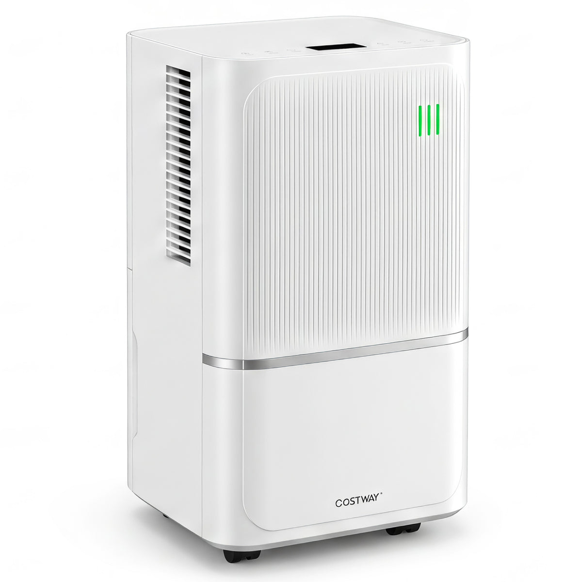 15 L Dehumidifier for Home with Drain Hose & Intelligent Control 2500 Sq.Ft-White view 2