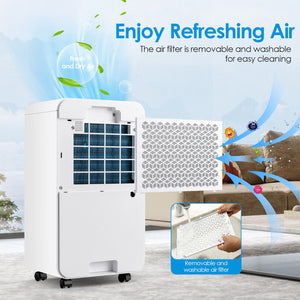 32 Pints 2000 Sq. Ft Dehumidifier for Home and Basements with 3-Color Digital Display-White view 6