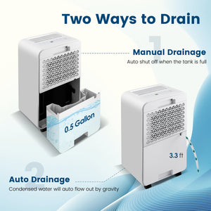 32 Pints/Day Portable Quiet Dehumidifier for Rooms up to 2500 Sq. Ft-Yellow view 7