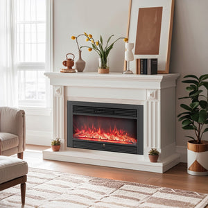 33/36-Inch Electric Fireplace Insert 750W/1500W Recessed Fireplace Heater-1500W view 3