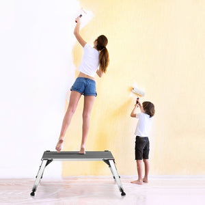 330 lbs Aluminum Folding Non-slip Drywall Step Stool Ladder view 7