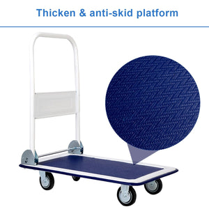 330 lbs Platform Cart Dolly Foldable Warehouse Push Hand Truck view 9