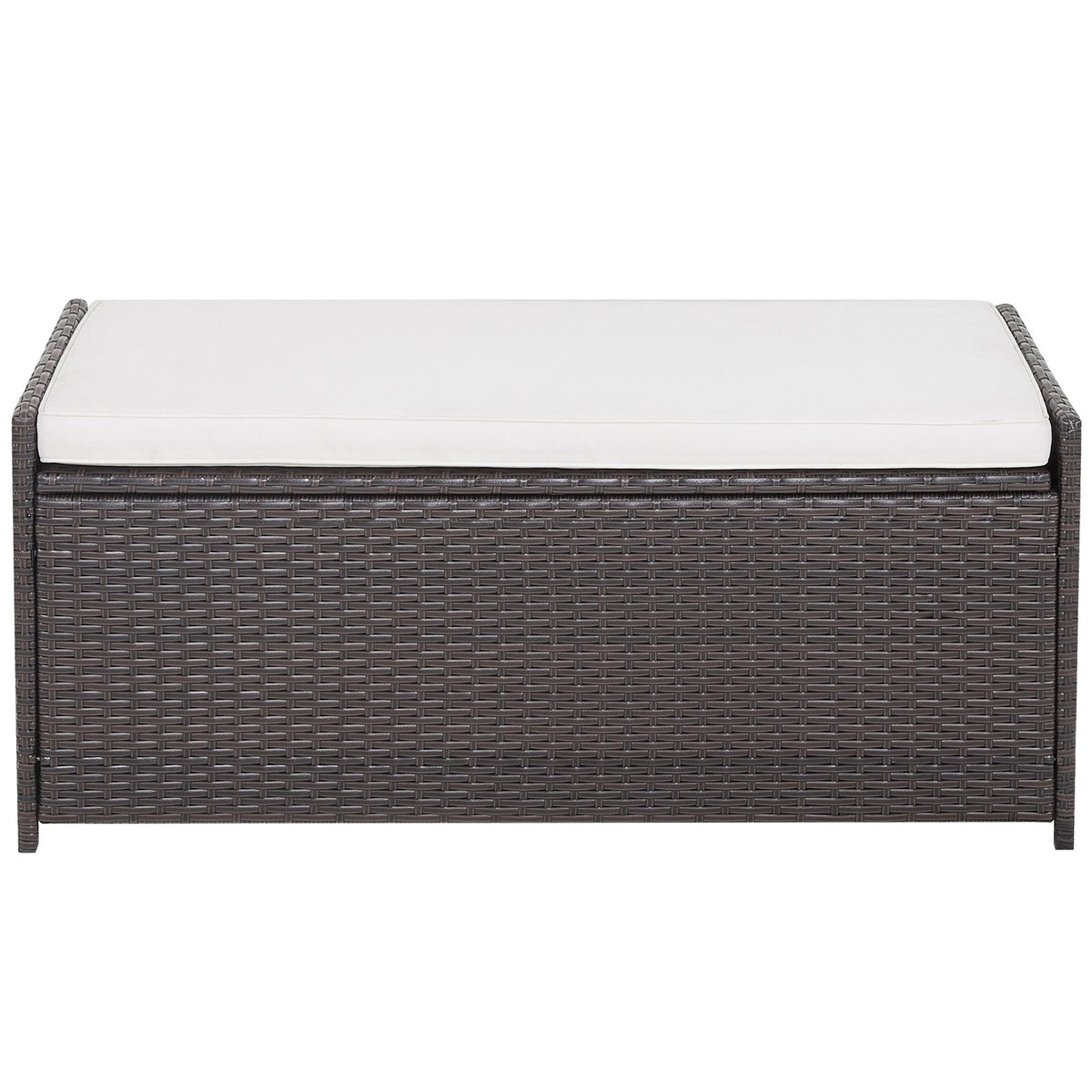 34 Gallon Patio Storage Bench with Seat Cushion and Zippered Liner view 4