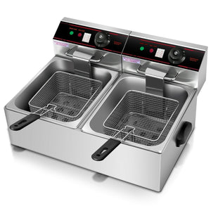 3400W Dual Tank Electric Countertop Deep Fryer view 3