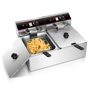 3400W Dual Tank Electric Countertop Deep Fryer view 4