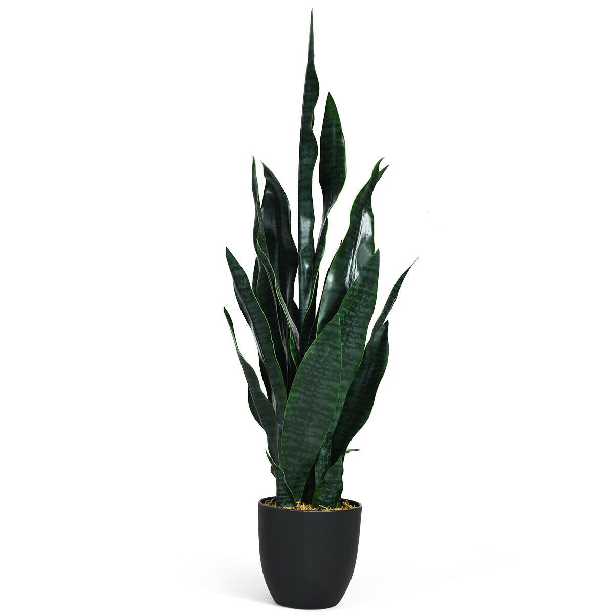 35.5 Inch, Indoor-Outdoor Artificial Fake Snake Plant