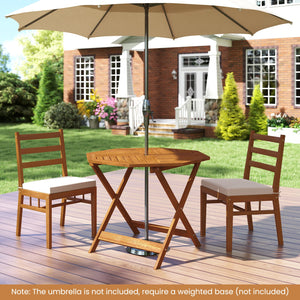 35.5 Inch Solid Wood Patio Dining Table Octagon Table with 1.97 Inch Umbrella Hole view 9