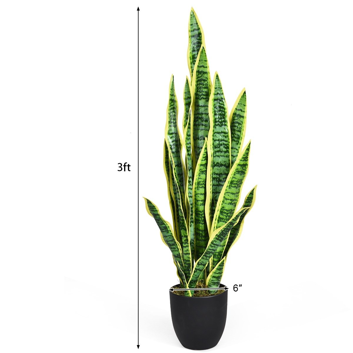 35.5 Inch Indoor-Outdoor Decoration Fake Artificial Snake Plant view 5