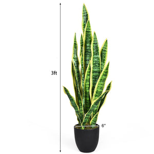 35.5 Inch Indoor-Outdoor Decoration Fake Artificial Snake Plant view 5