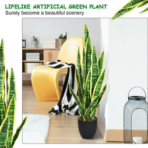 35.5 Inch Indoor-Outdoor Decoration Fake Artificial Snake Plant view 6