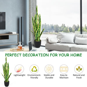 35.5 Inch Indoor-Outdoor Decoration Fake Artificial Snake Plant view 7