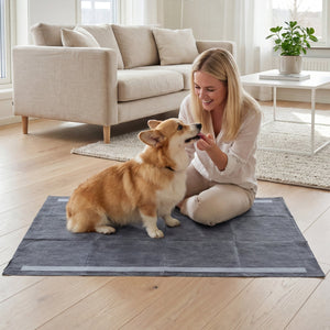 35.5 inches x 24 inches Charcoal Dog Pee Pads 6-Layer for Dogs-Black view 2
