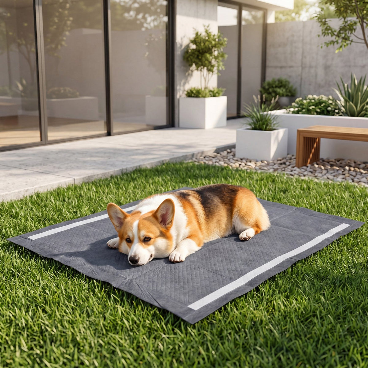 35.5 inches x 24 inches Charcoal Dog Pee Pads 6-Layer for Dogs-Black view 5
