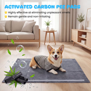 35.5 inches x 24 inches Charcoal Dog Pee Pads 6-Layer for Dogs-Black view 7