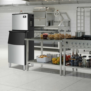 353LBS/24H Split Commercial Ice Maker with 198 LBS Storage Bin view 2