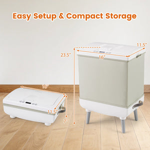 35L Large Towel Warmer with Heating and Drying Modes for Bathroom-Beige view 2