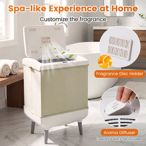 35L Large Towel Warmer with Heating and Drying Modes for Bathroom-Beige view 7