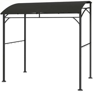 7' x 5' BBQ Grill Gazebo Tent, Garden Grill Canopy with Steel Frame and Hooks, Outdoor Sun Shade, Grey – view 22