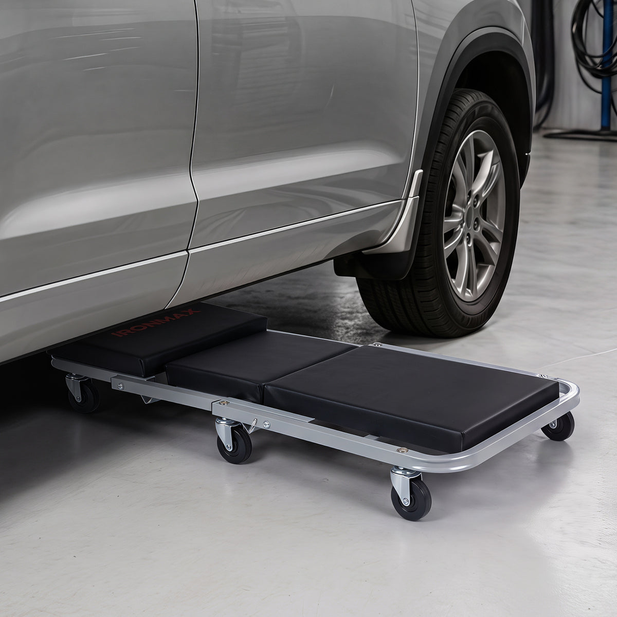 36 inches 2-in-1 Mechanic Creeper and Z-Seat with 6 Swivel Casters-Black view 5