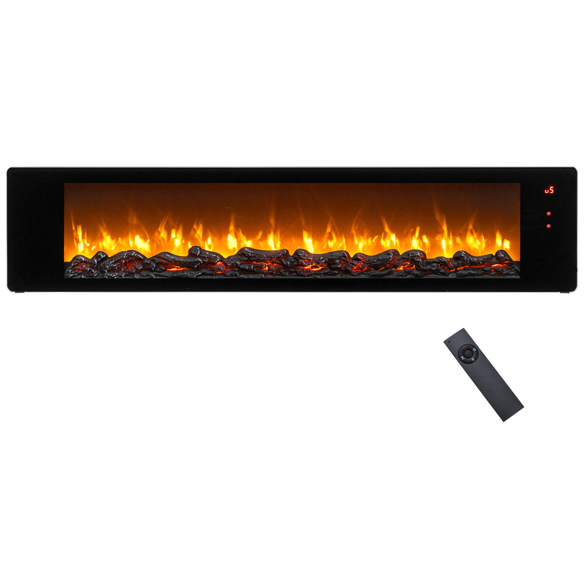 36 inches Electric Fireplace with 5-Level Adjustable Brightness and Speed